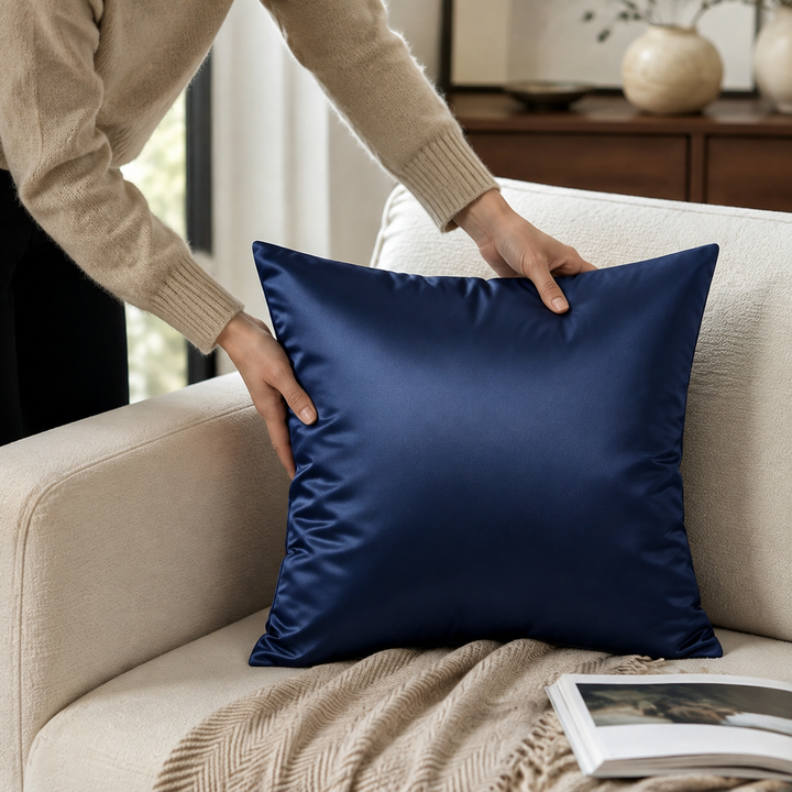 Rosewood Satin Cushion Covers