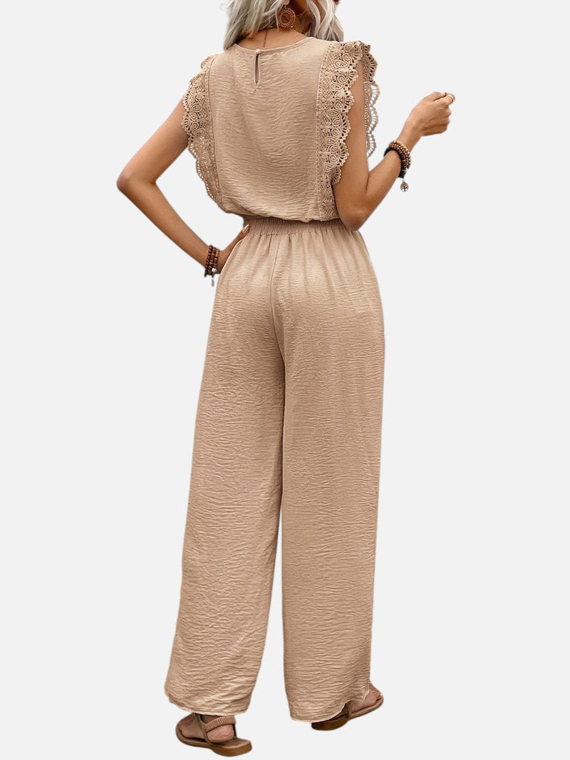 Women’s Two Piece Outfit Set - Relaxed Top & Wide Leg Trousers