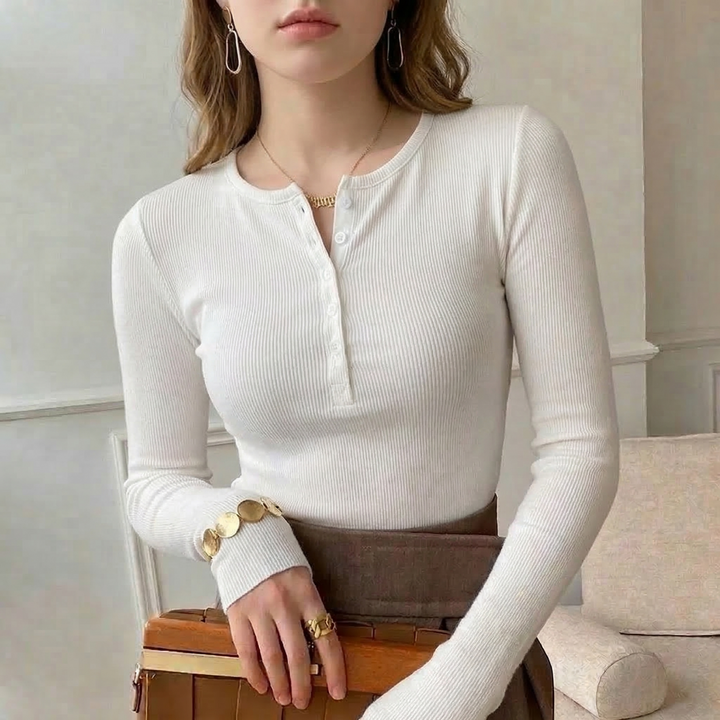 Aurelia Rib Cotton Henley