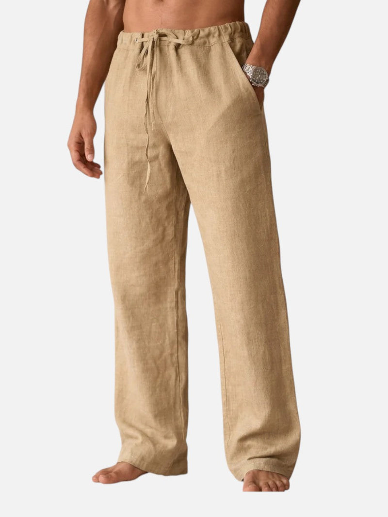 Men’s Linen Look Trousers - Relaxed Summer Style