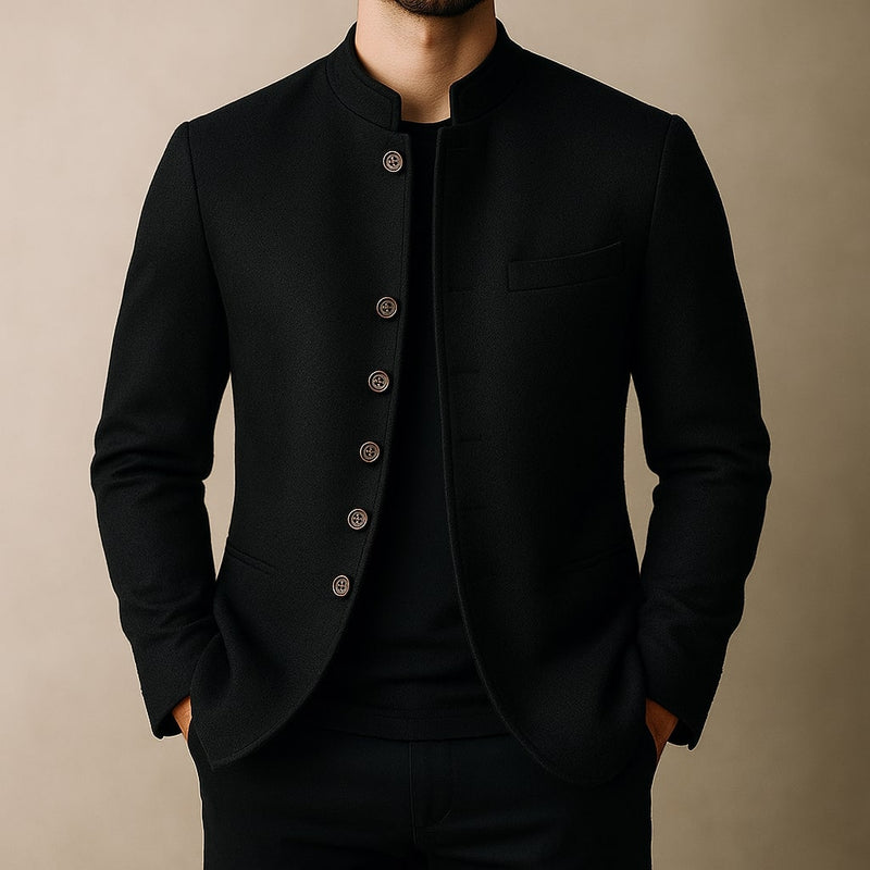 Matteo Wool Stand-Collar Jacket