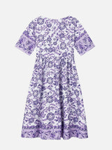 Women’s Floral V-Neck Midi Dress – Relaxed Summer Elegance