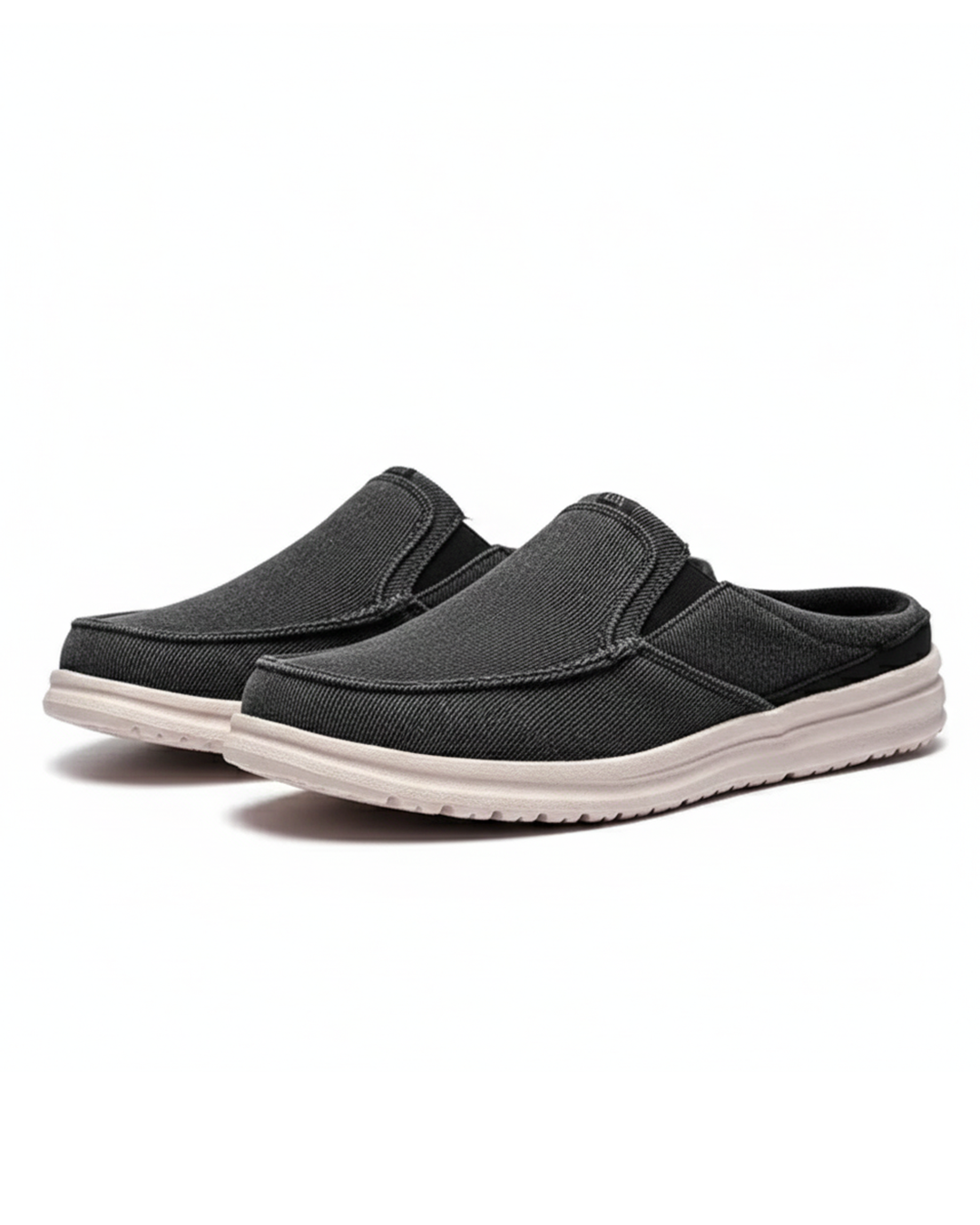 Denim Mule Slip-Ons