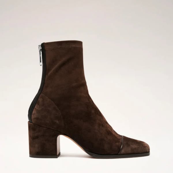 Women’s Heeled Ankle Boots - Suede Style