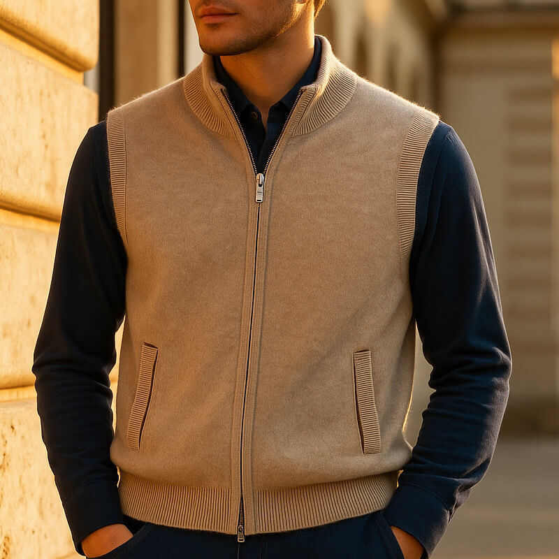 Harrington Cashmere Zip Vest