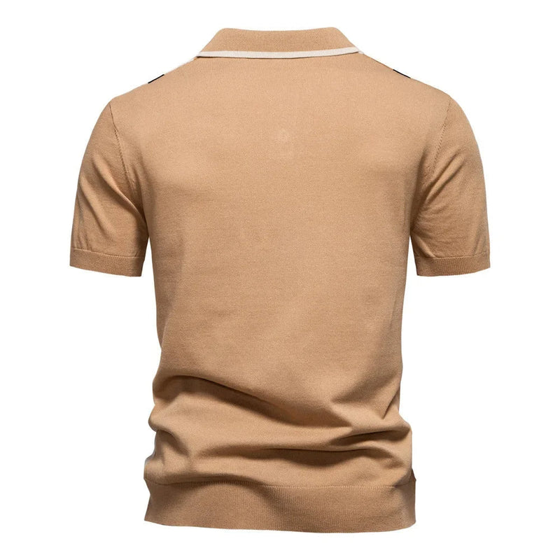 Marzio Contrast Knit Polo