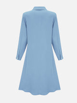 Women’s Button Front Midi Shirt Dress – Relaxed Flattering Fit