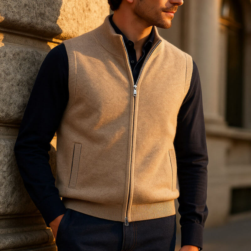 Harrington Cashmere Zip Vest