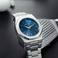 Silver / Blue