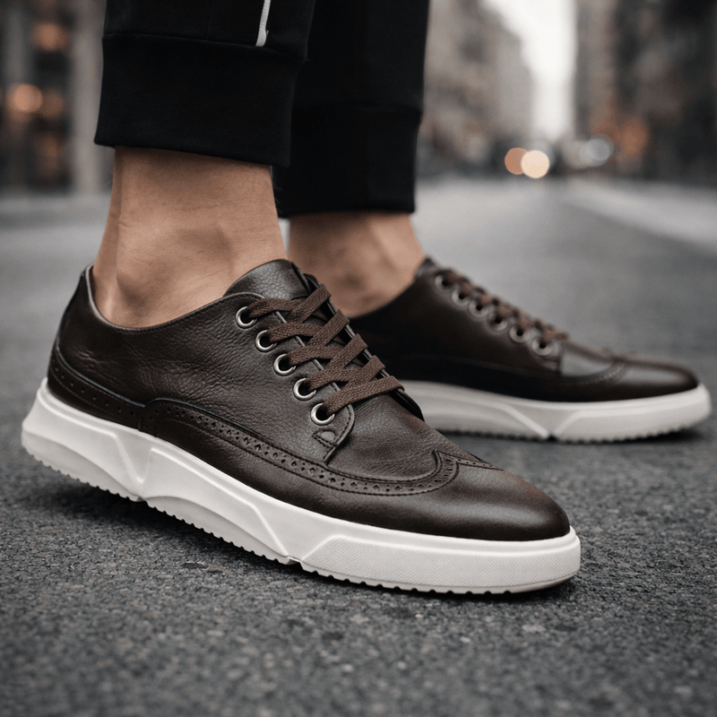 Calver Leather Brogue Sneakers