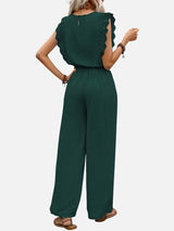 Women’s Two Piece Outfit Set – Relaxed Top & Wide Leg Trousers