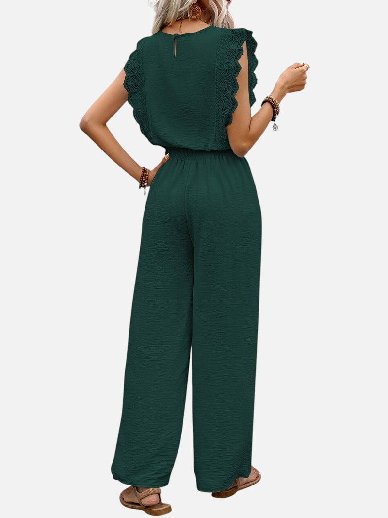 Women’s Two Piece Outfit Set - Relaxed Top & Wide Leg Trousers