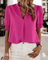 Roselle | Vibrant Puff Sleeve Blouse