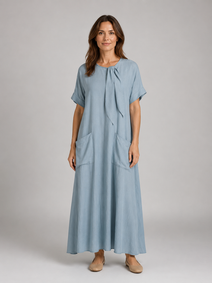 Women's Relaxed Pocket Maxi Dress - Flattering Flowy Silhouette