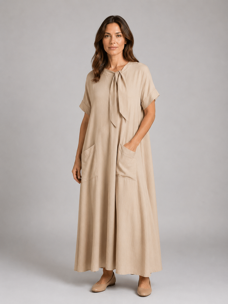 Women's Relaxed Pocket Maxi Dress - Flattering Flowy Silhouette