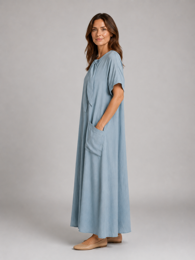 Women's Relaxed Pocket Maxi Dress - Flattering Flowy Silhouette