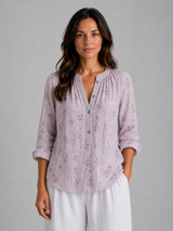 Women's Bohemian V-Neck Blouse – Relaxed Style Top