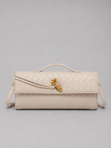 Women’s Woven Leather Look Clutch Bag – Timeless Elegant Design