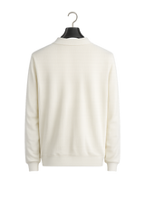 Ribbed Polo Cotton Sweater
