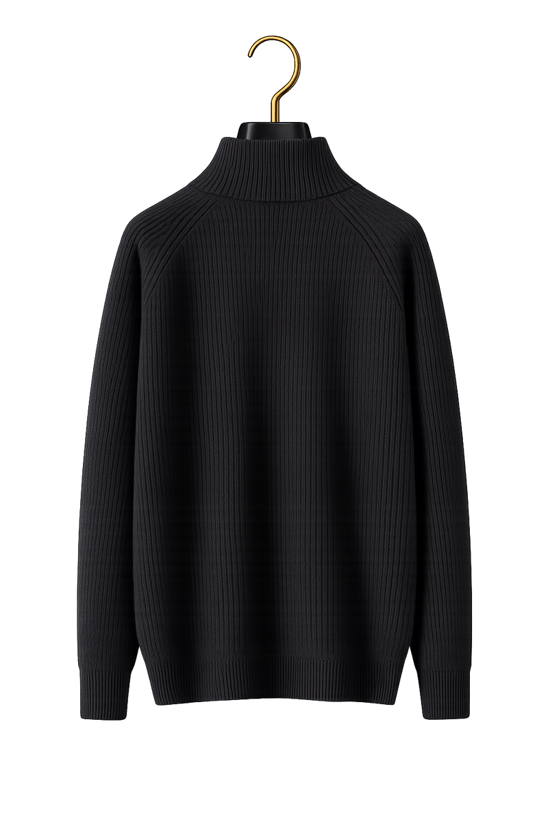 Maison Cashmere Mock-Neck Henley