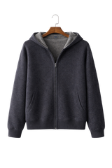 Valerio Maison Wool Reversible Zip Hoodie