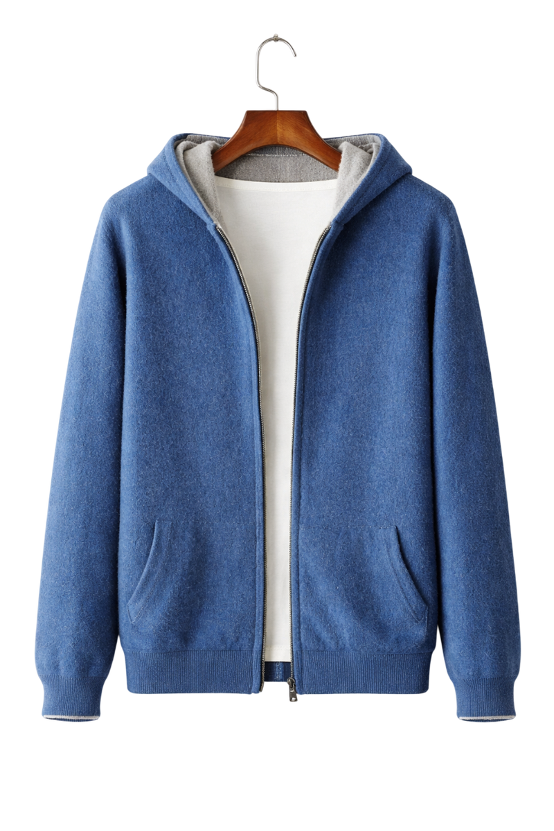Valerio Maison Wool Reversible Zip Hoodie