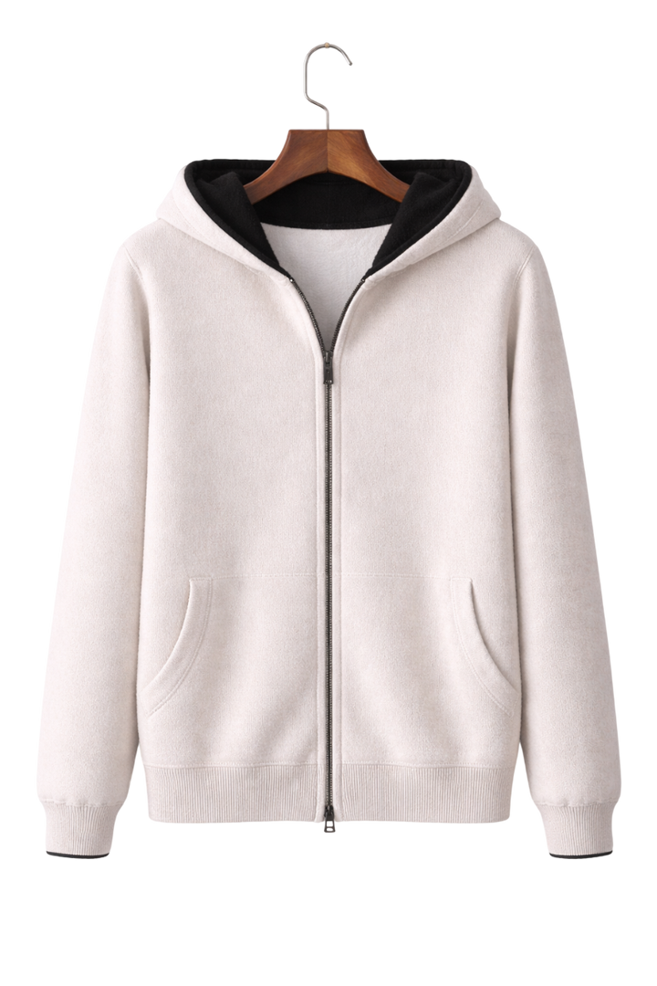 Valerio Maison Wool Reversible Zip Hoodie