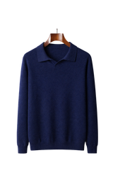 Pure Maison Worsted Cashmere Long Sleeve Polo