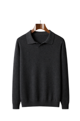 Pure Maison Worsted Cashmere Long Sleeve Polo