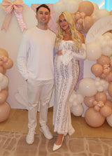 Arielle | Elegant Lace White Maxi Dress