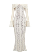 Arielle | Elegant Lace White Maxi Dress