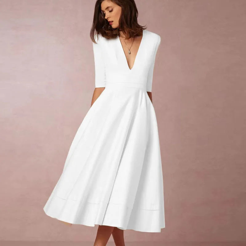 Lani | Elegant & Retro-Inspired Midi Dress