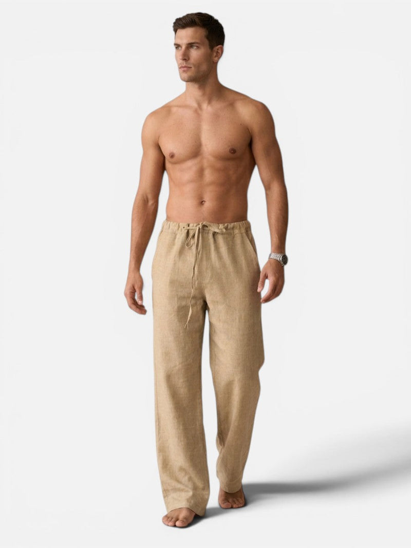 Men’s Linen Look Trousers - Relaxed Summer Style