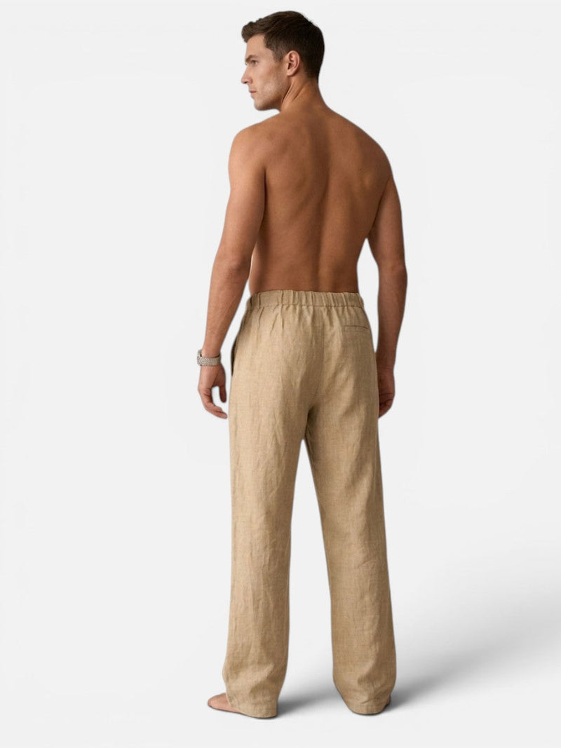 Men’s Linen Look Trousers - Relaxed Summer Style