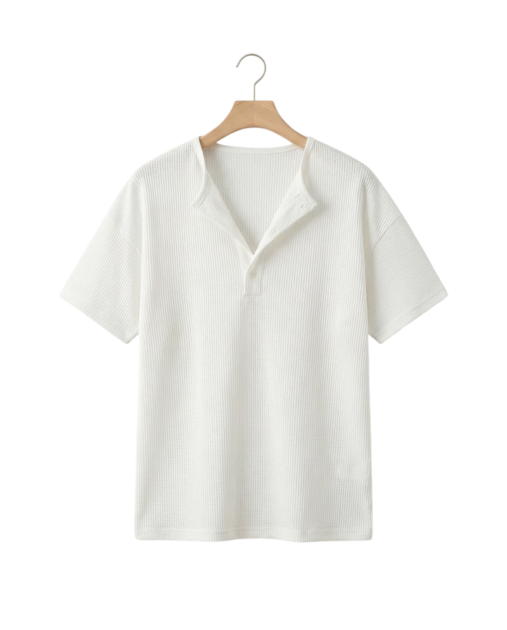 Maison Ivory Cotton Open-Collar