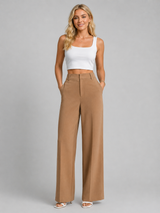 Women's High Waisted Wide Leg Trousers – Tailored Everyday Style