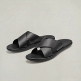 Men's Cross Strap Slide Sandals - Anti-Slip Home Slippers