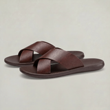 Men's Cross Strap Slide Sandals - Anti-Slip Home Slippers