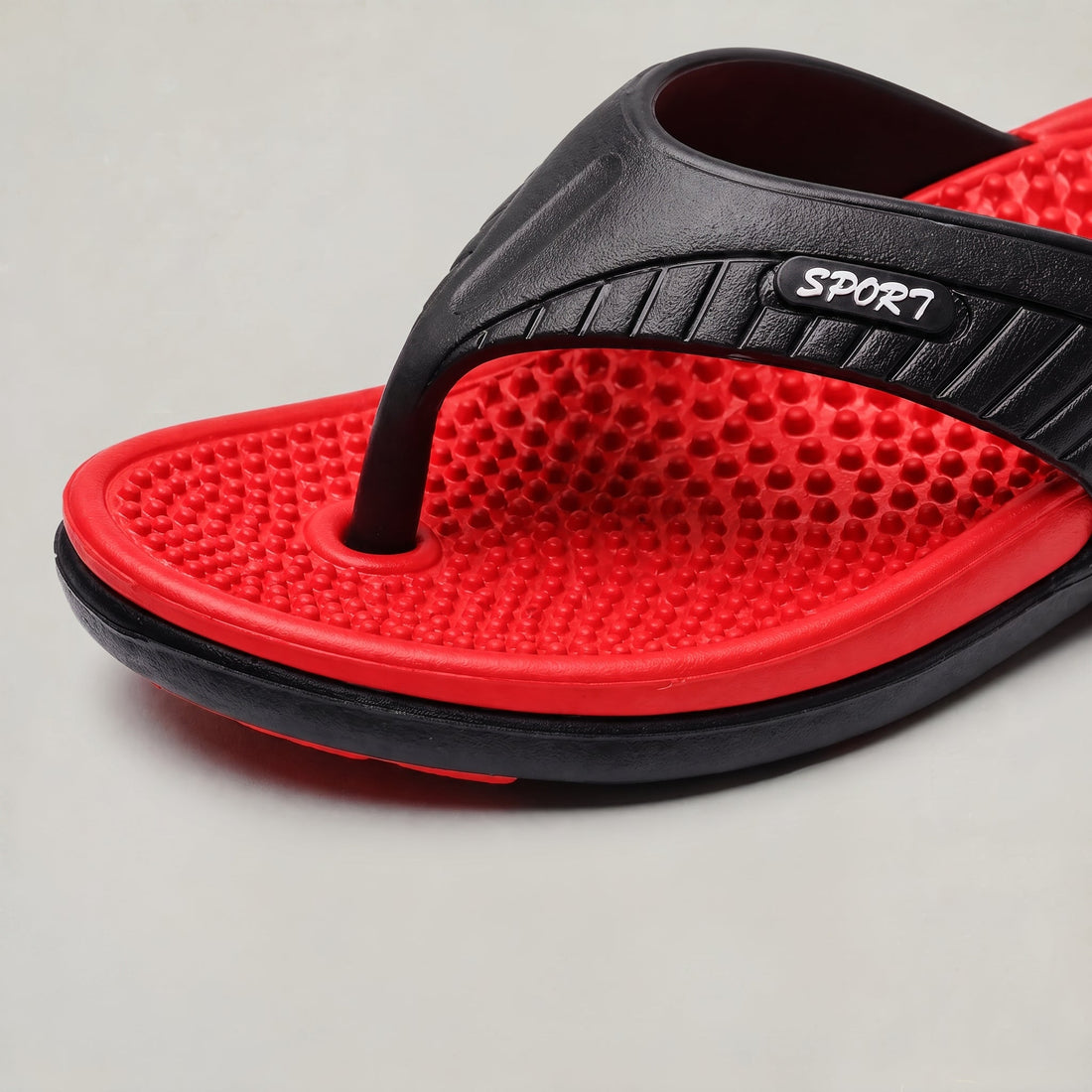 Men's Lightweight Beach Flip Flop Sandals With Textured Footbed