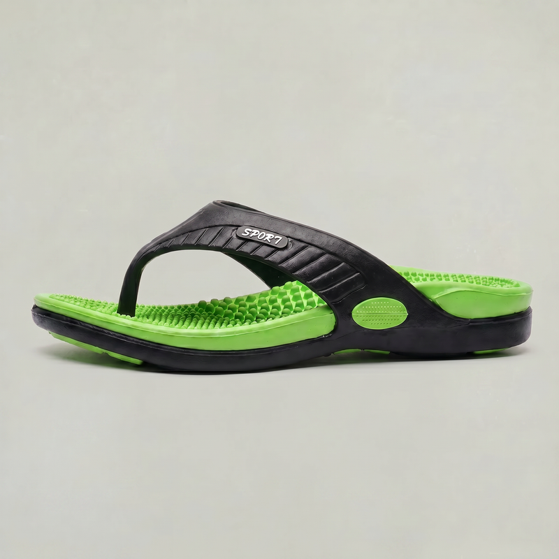 Men's Lightweight Beach Flip Flop Sandals With Textured Footbed