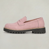 Women's Suede Platform Slip-On Penny Loafers