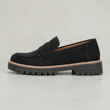 Women's Suede Platform Slip-On Penny Loafers