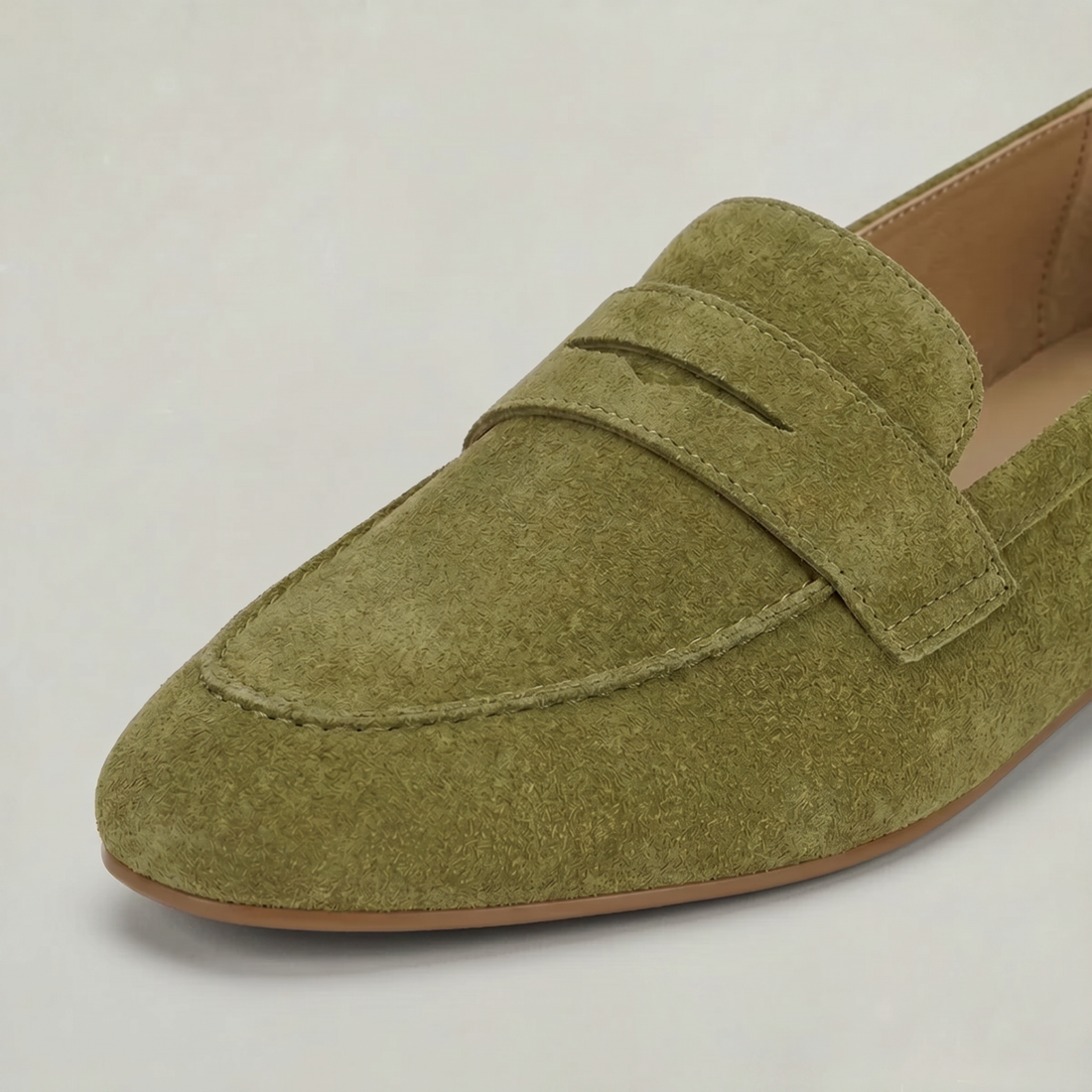 Women's Suede Slip-On Penny Loafers