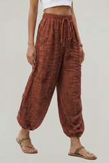 Women's Wide Leg Linen Trousers