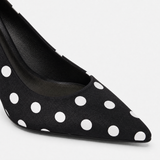 Women’s Polka Dot Pointed Toe Stiletto Heels – Formal Court Shoes for Weddings