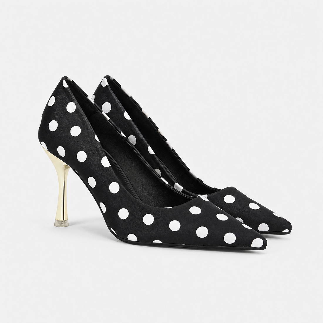 Women’s Polka Dot Pointed Toe Stiletto Heels – Formal Court Shoes for Weddings
