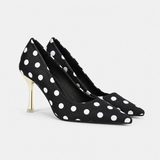 Women’s Polka Dot Pointed Toe Stiletto Heels – Formal Court Shoes for Weddings