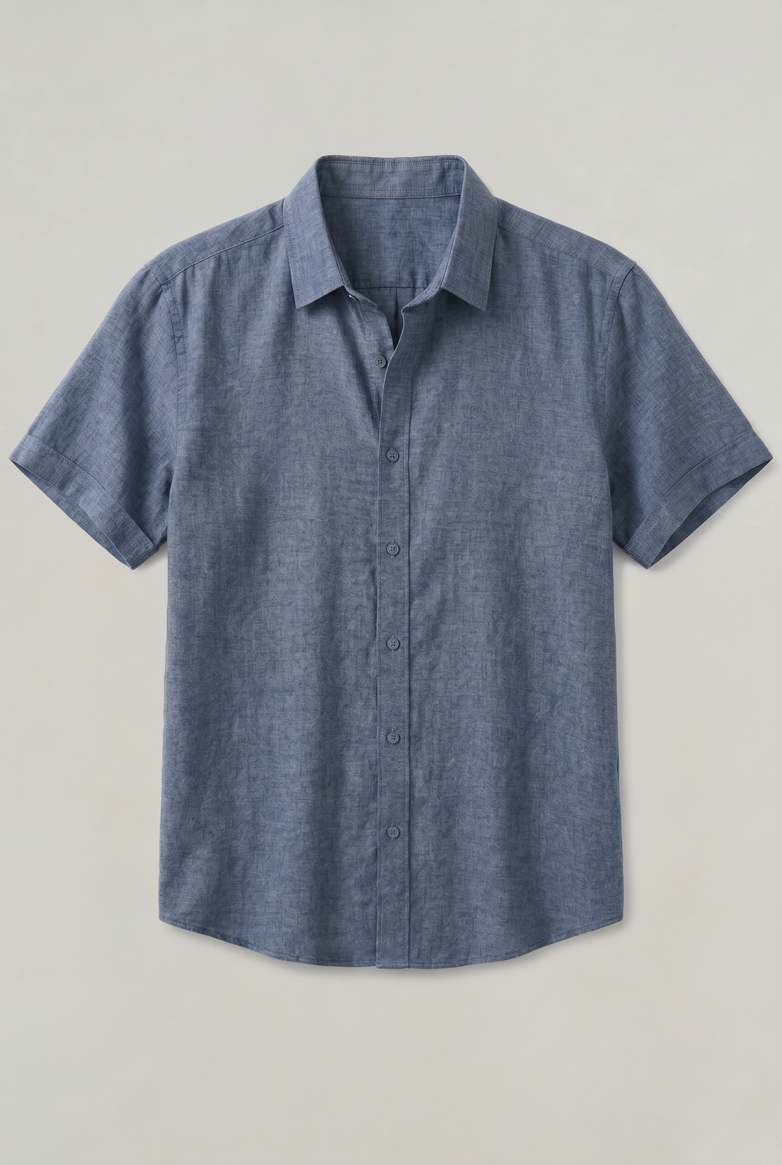 Men's Cotton-Linen Short Sleeve Shirt