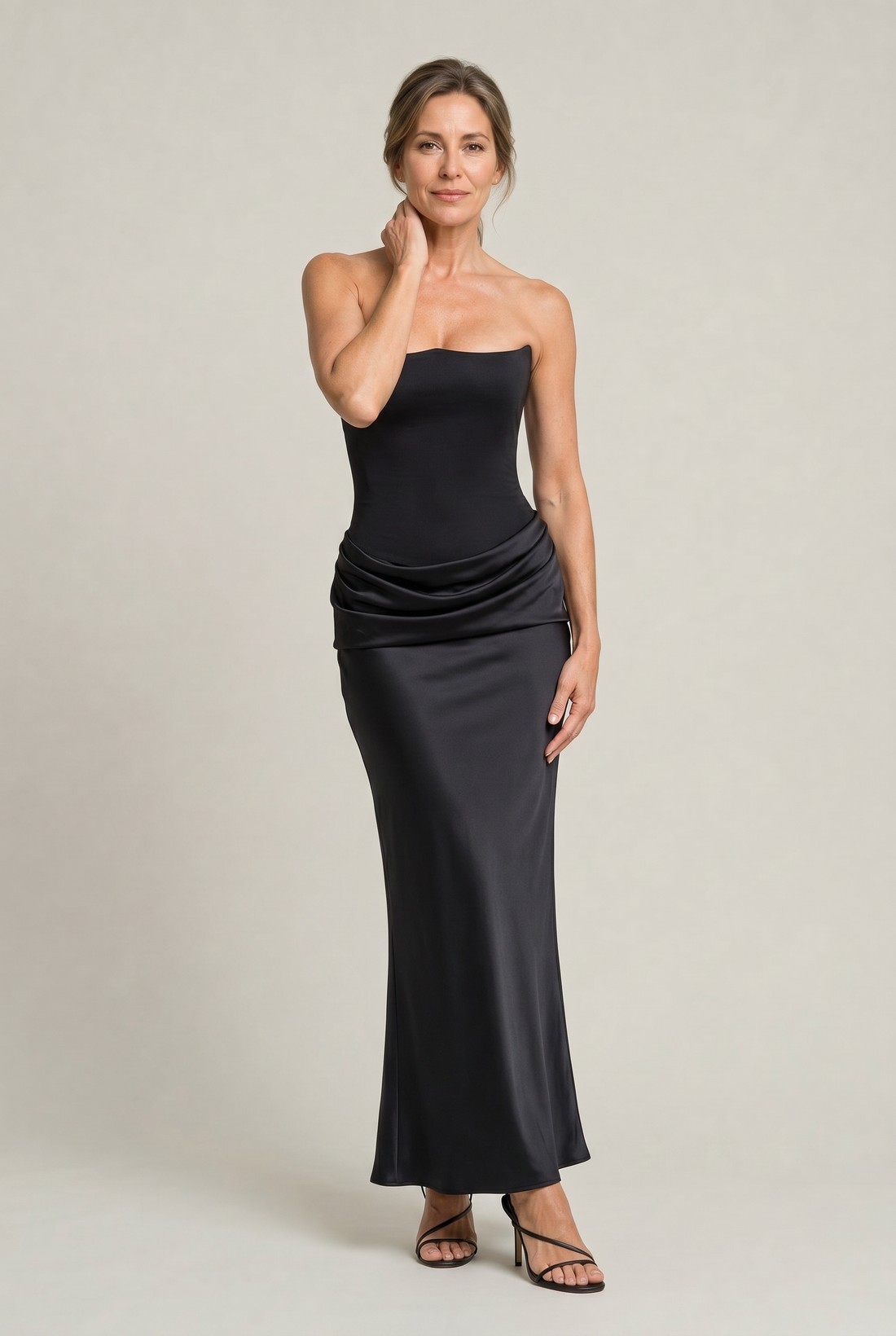 Women's Corset Strapless Maxi Dress