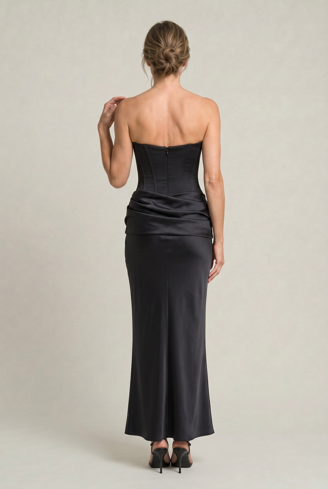 Women's Corset Strapless Maxi Dress